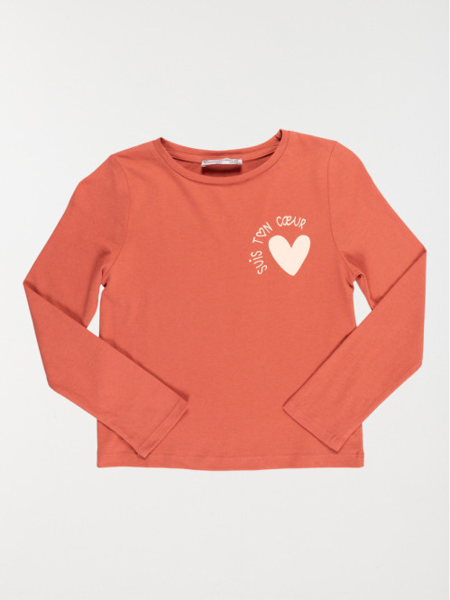 Tee-shirt suis ton coeur fille (3-12A)