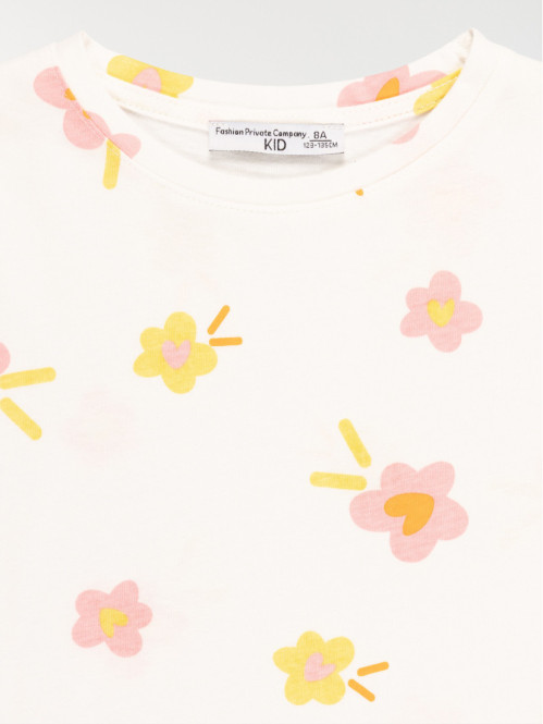 Tee-shirt fleuri fille (3-12A)