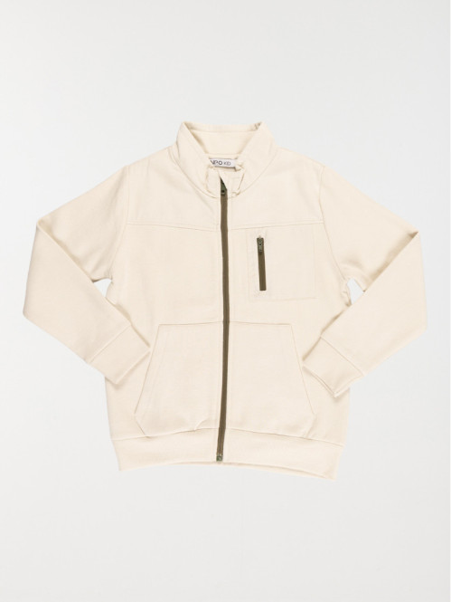 Sweat zippé col montant...
