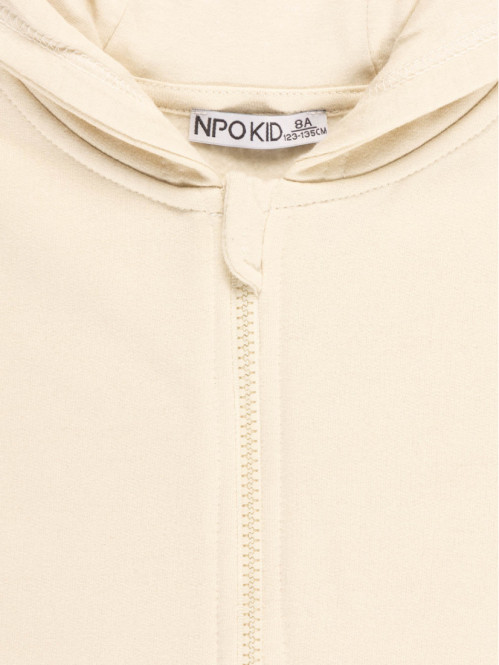 Sweat uni zippé à capuche...