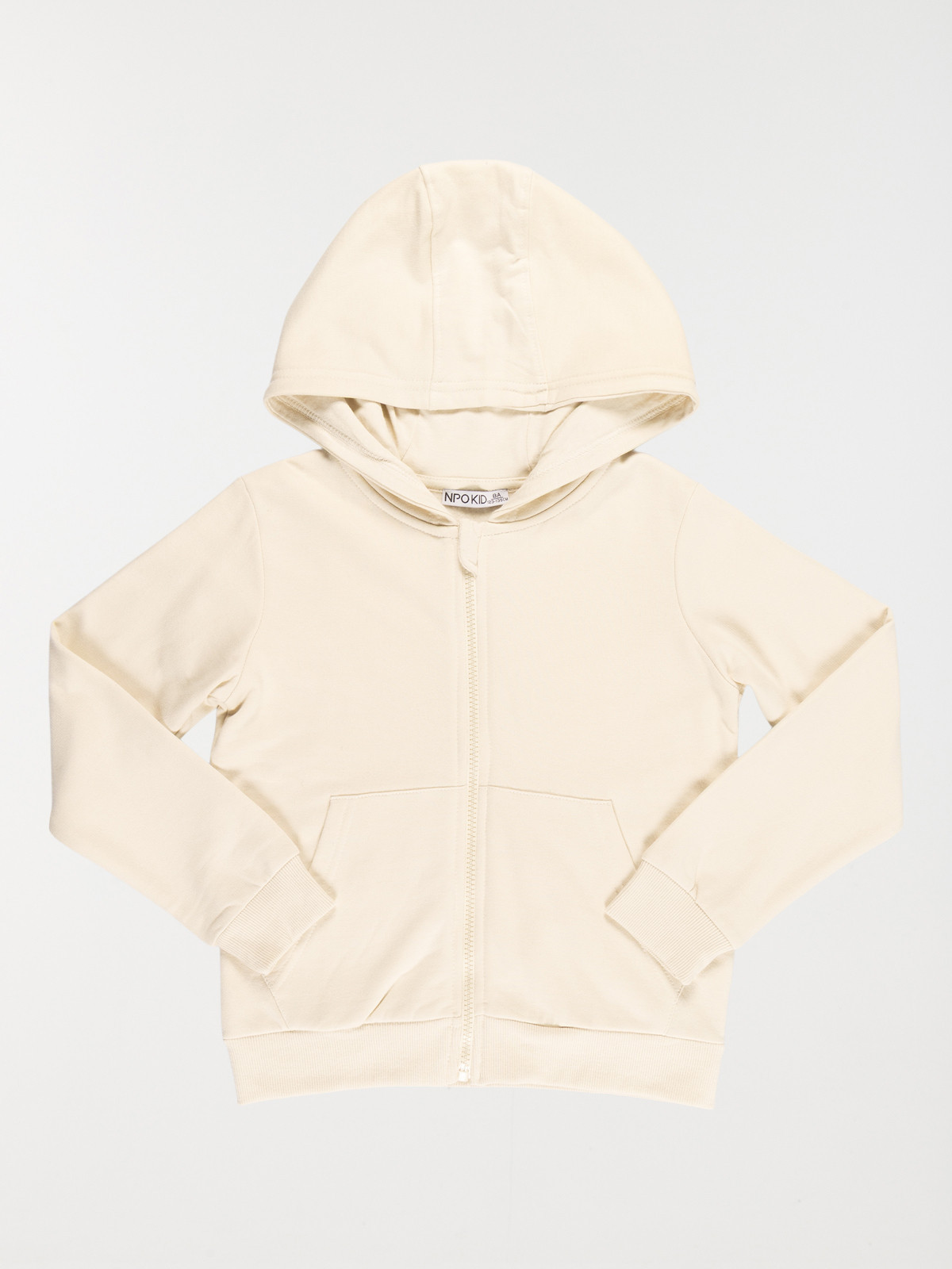 Sweat uni zippé à capuche garçon (3-12A)