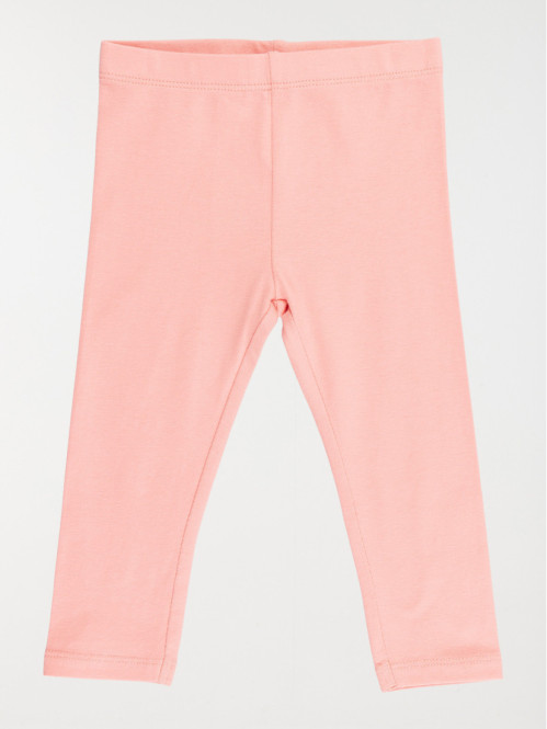 Legging uni rose fille (3-36M)