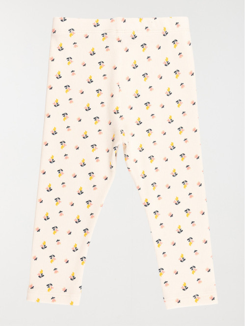 Legging fille cotelé fleuri...