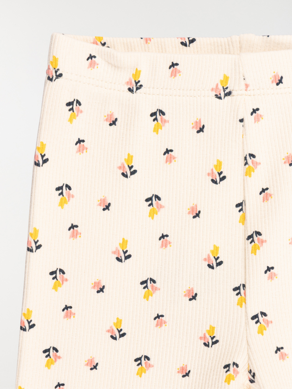 Legging fille cotelé fleuri (3-36M) Legging fille cotelé fleuri (3-36M)