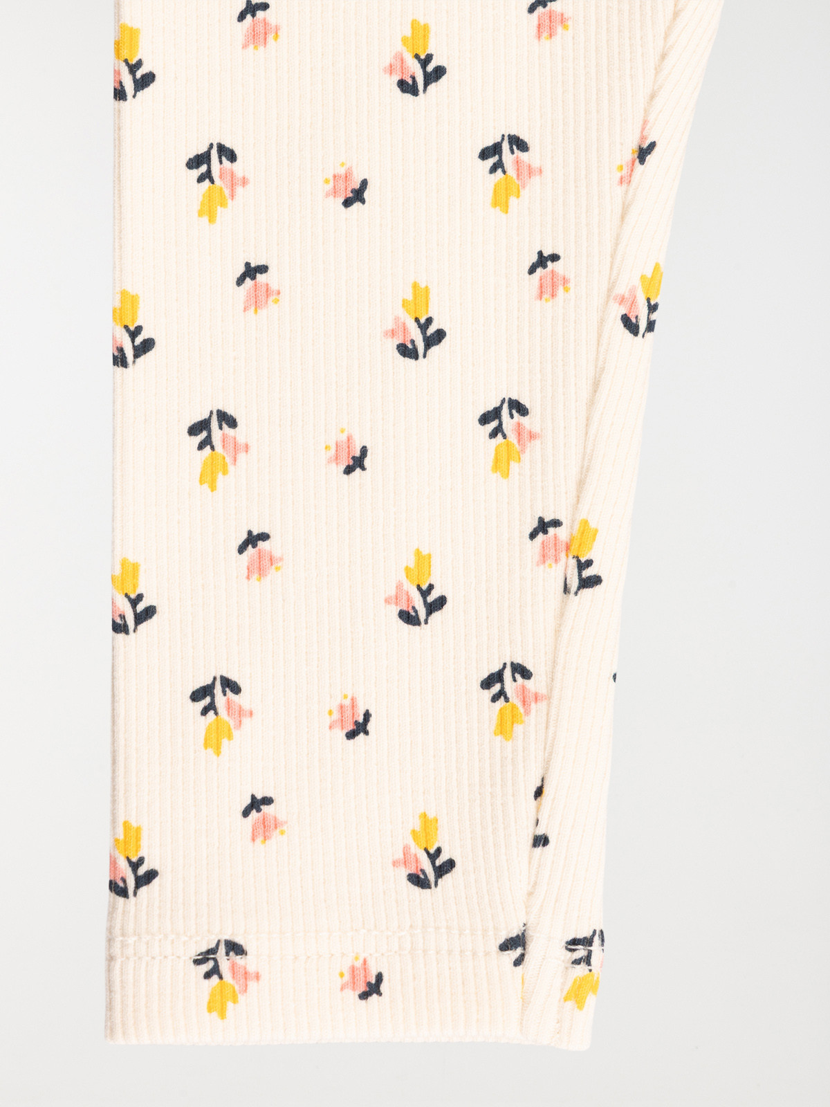 Legging fille cotelé fleuri (3-36M) Legging fille cotelé fleuri (3-36M)
