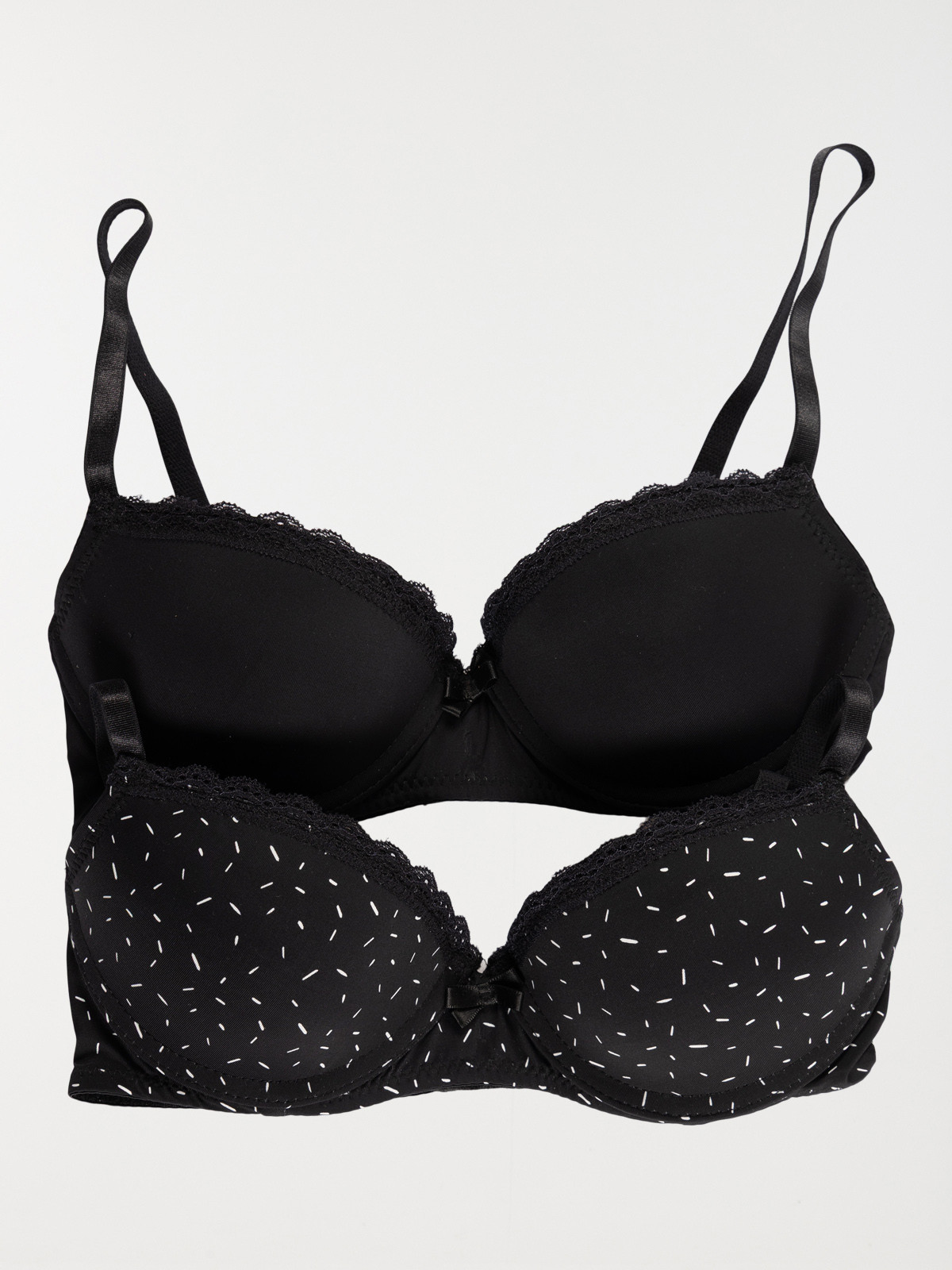 Lot de 2 soutiens-gorge noirs fille