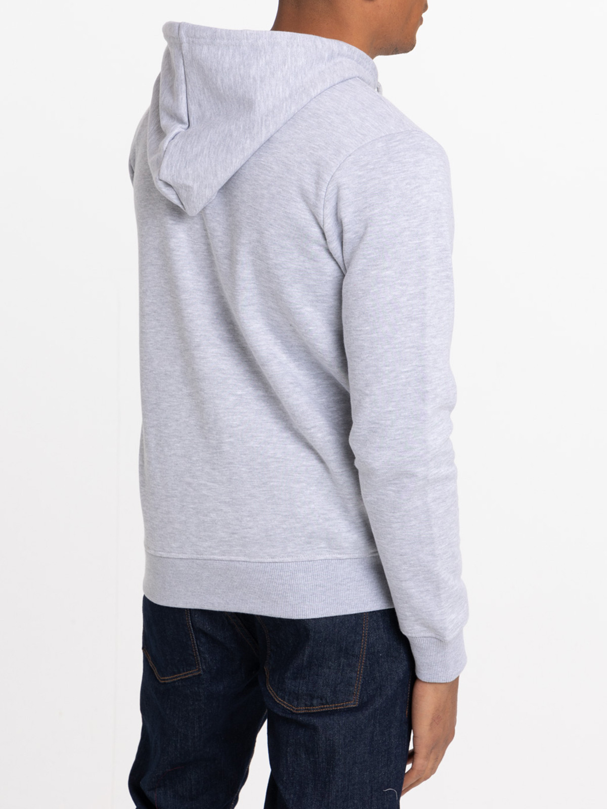 Sweat à capuche zippé gris chiné homme Sweat à capuche zippé gris chiné homme