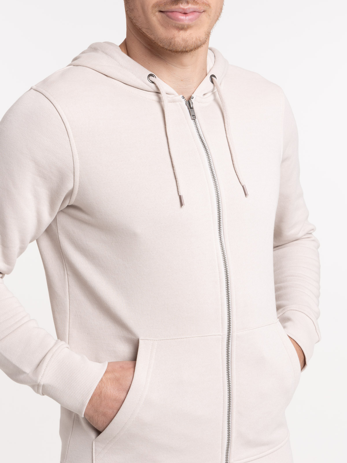 Sweat capuche homme coloris craie Sweat capuche homme coloris craie