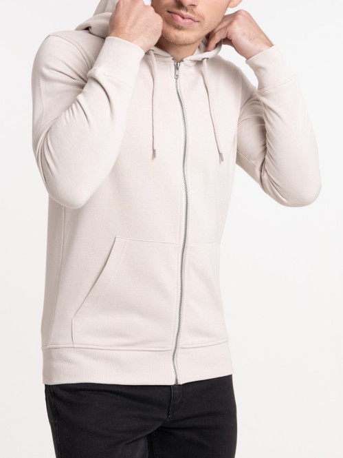 Sweat capuche homme coloris craie Sweat capuche homme coloris craie