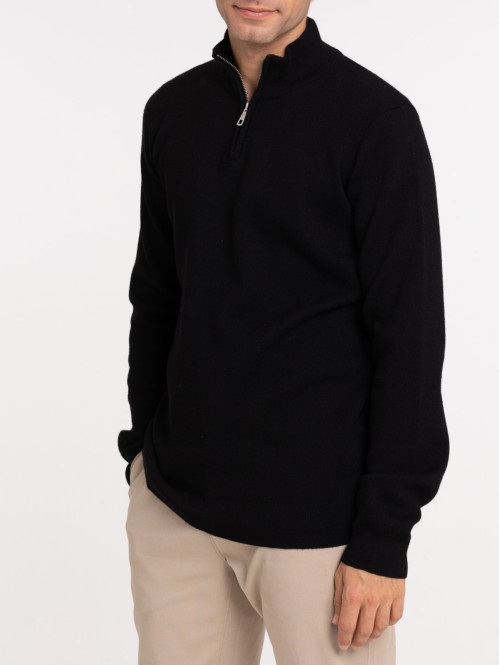 Pull col montant zippé homme