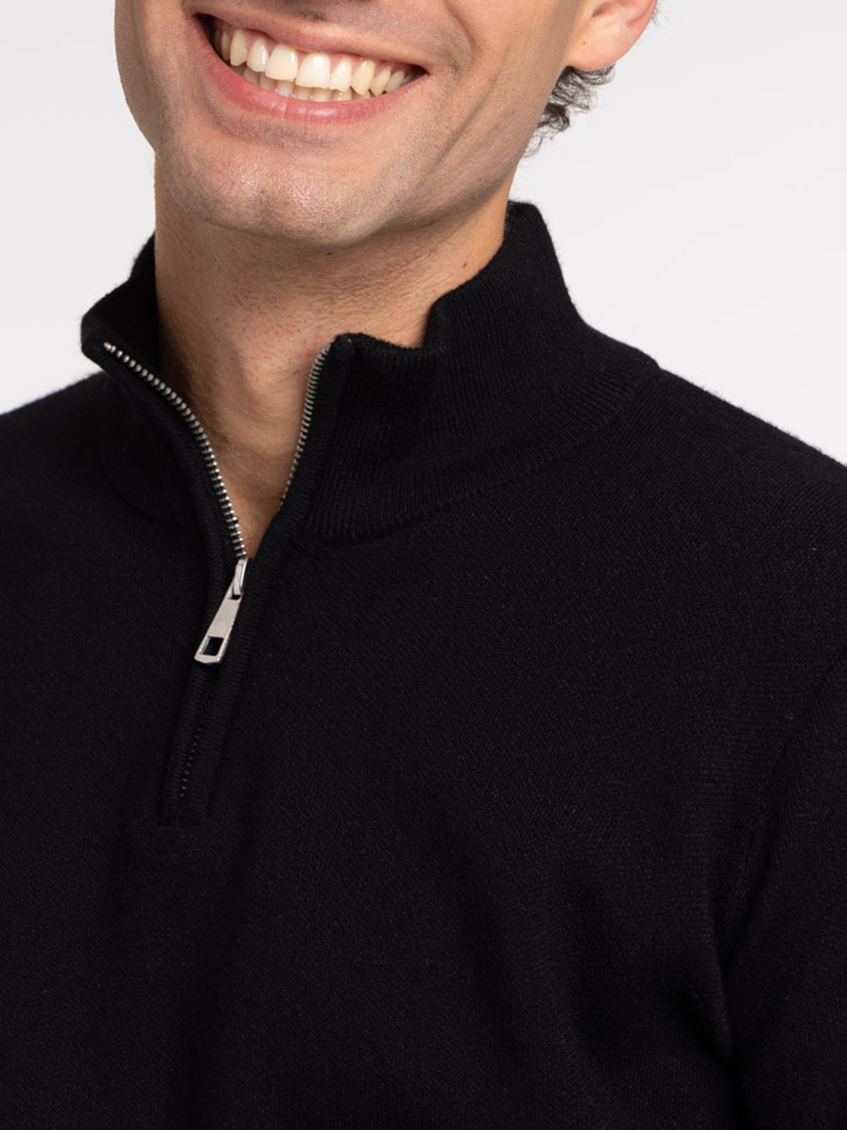 Pull col montant zippé homme Pull col montant zippé homme