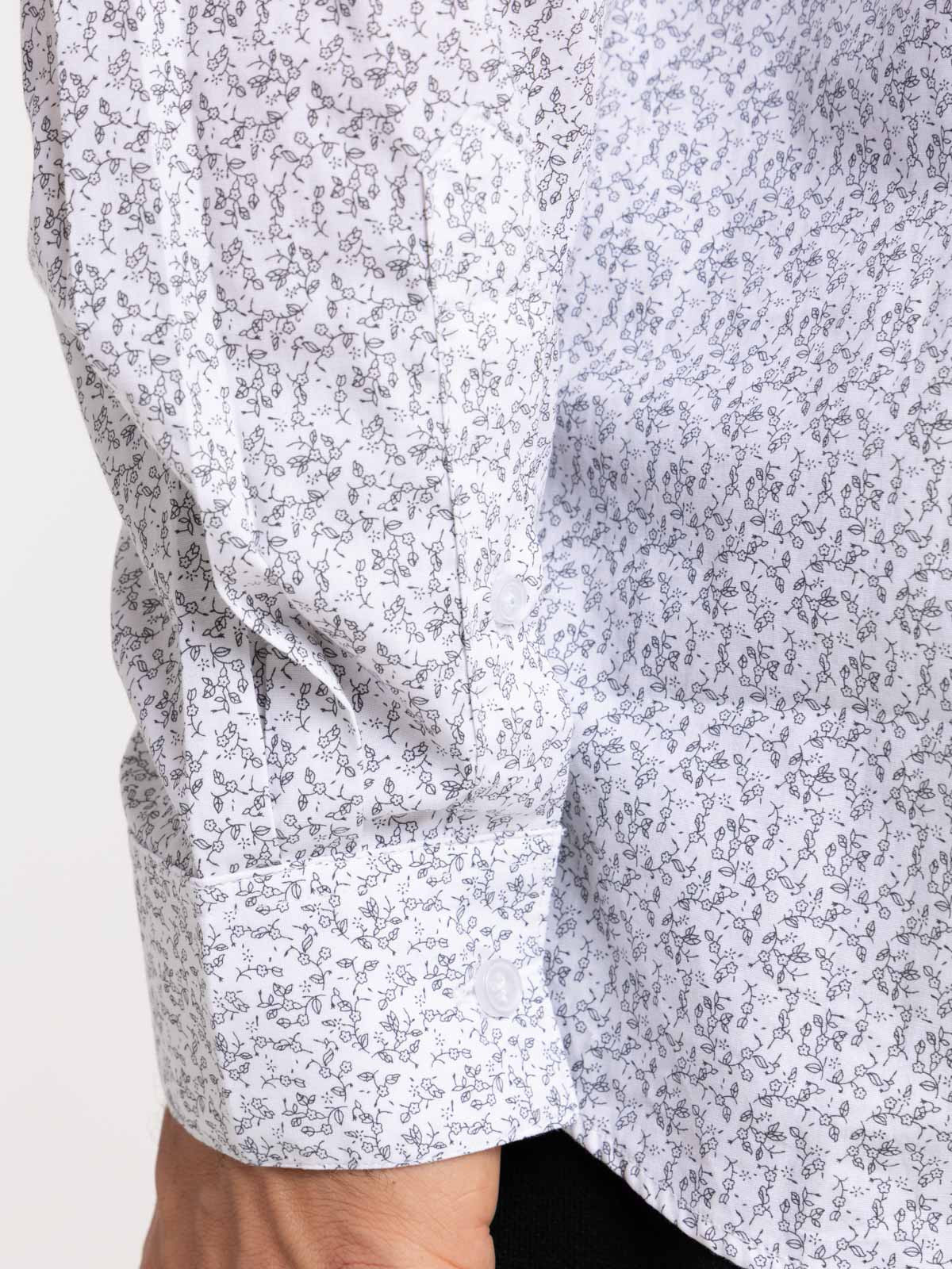 Chemise blanche fleurie homme