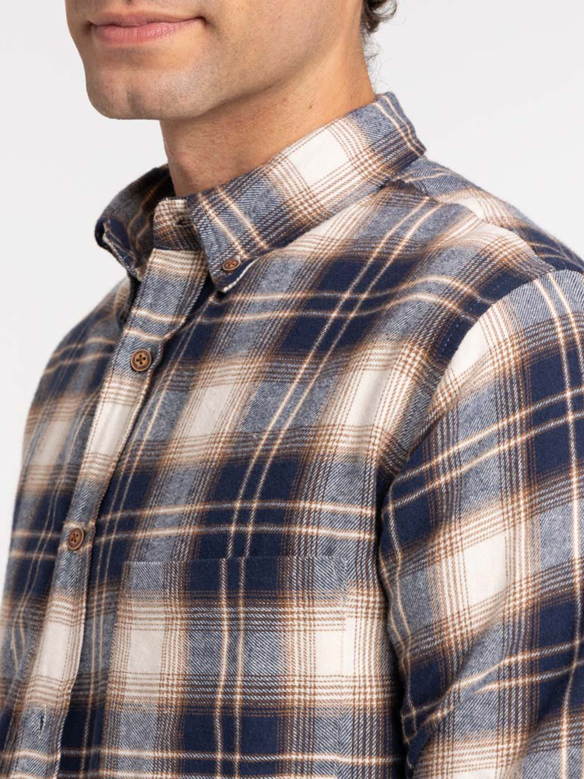 Chemise à carreaux mastic homme Chemise à carreaux mastic homme