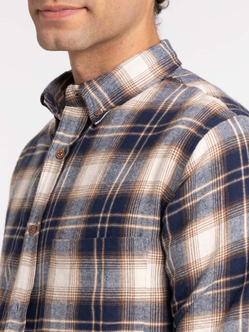 Chemise à carreaux mastic...