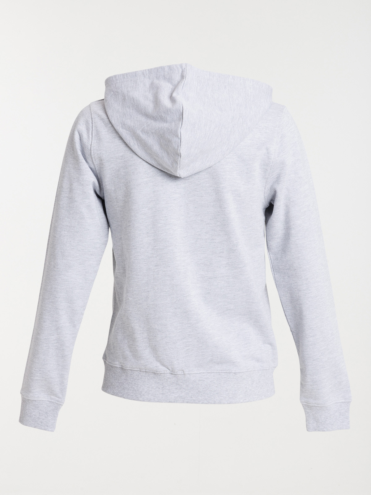 Sweat zippé à capuche gris chiné femme Sweat zippé à capuche gris chiné femme