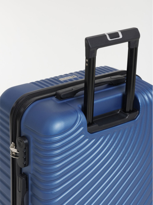 Valise bleue rigide à...