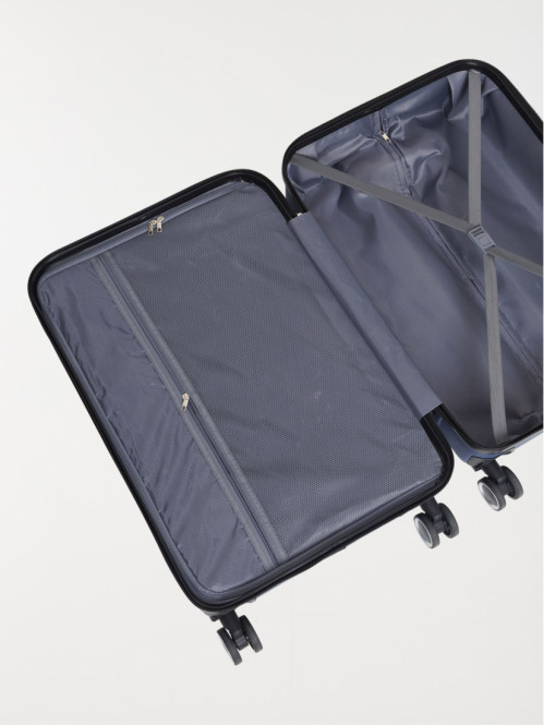 Valise bleue rigide à...