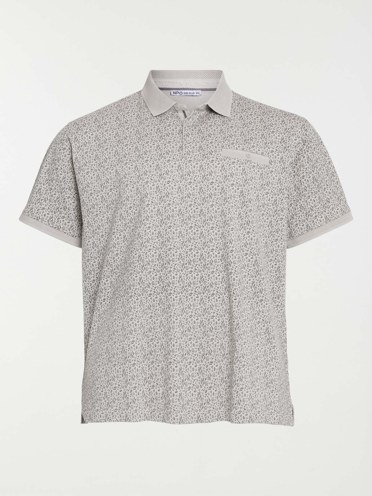 Polo fleuri grande taille homme