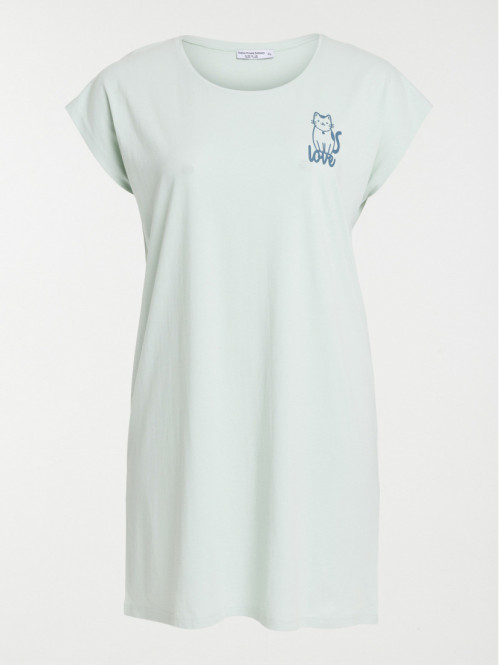Chemise de nuit cat grande taille femme