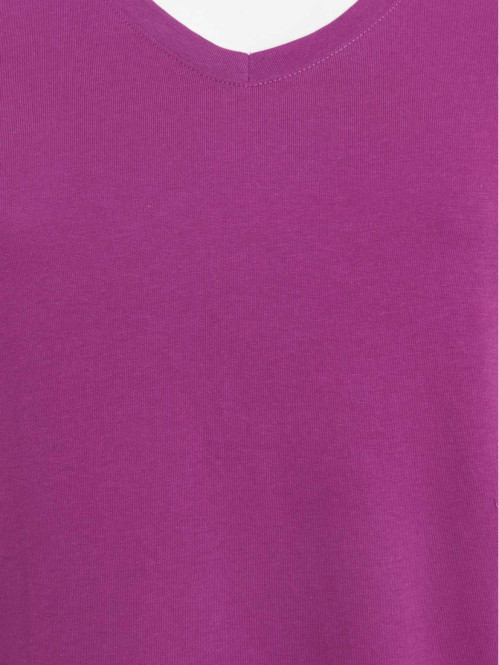 T-shirt col V violet grande...