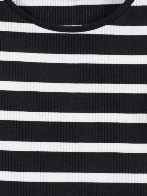 Tee-shirt rayé côtelé fille (XXS-M) Tee-shirt rayé côtelé fille (XXS-M)