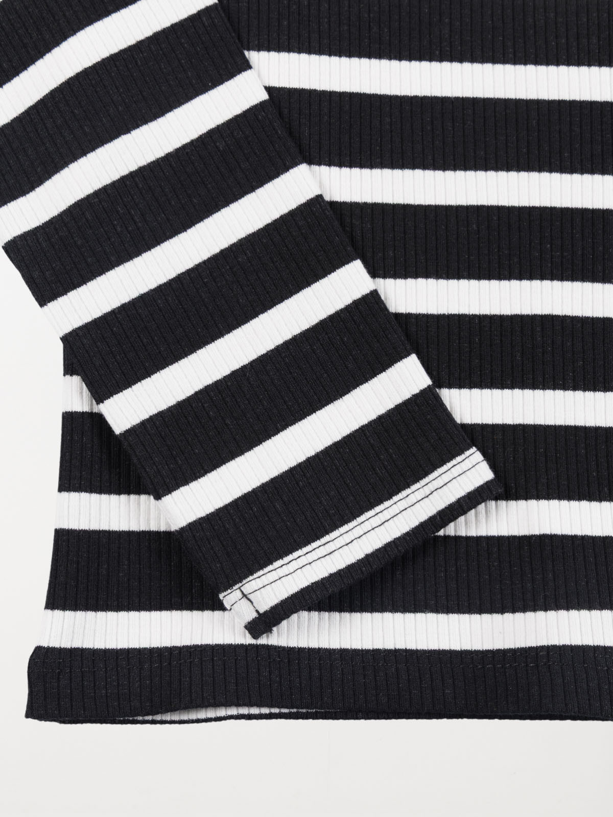 Tee-shirt rayé côtelé fille (XXS-M) Tee-shirt rayé côtelé fille (XXS-M)