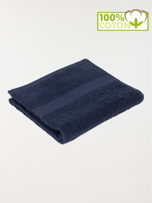 Serviette de toilette bleu nuit 50x90 cm