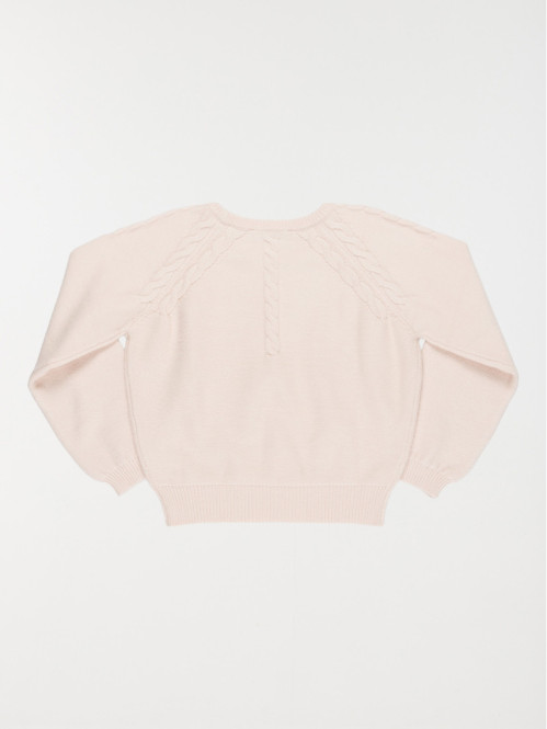 Pull rose pêche fille (3-12A)