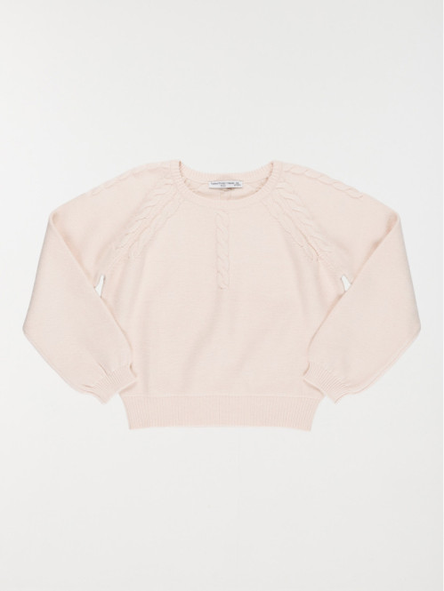 Pull rose pêche fille (3-12A)