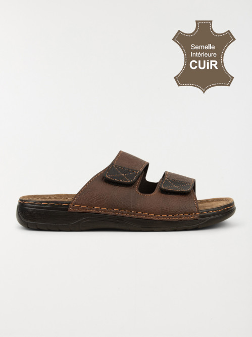 Nu-pied 2 brides marron homme (41-46)