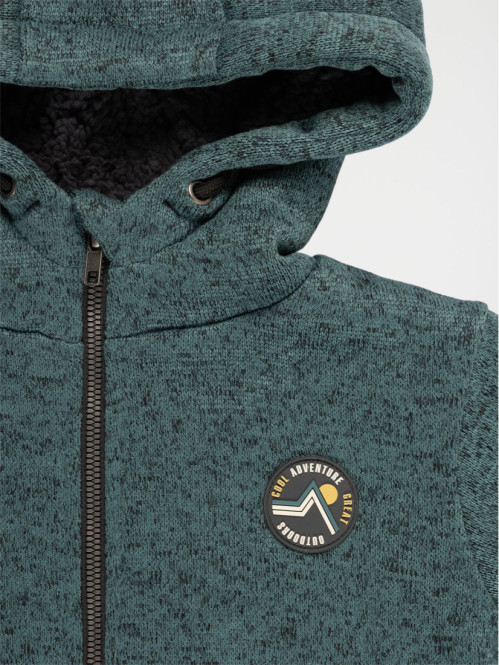 Sweat polaire zippé à...