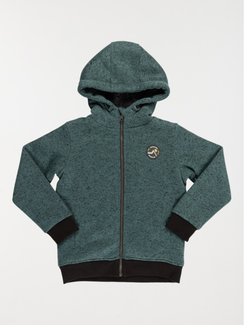 Sweat polaire zippé à capuche (3-12A)