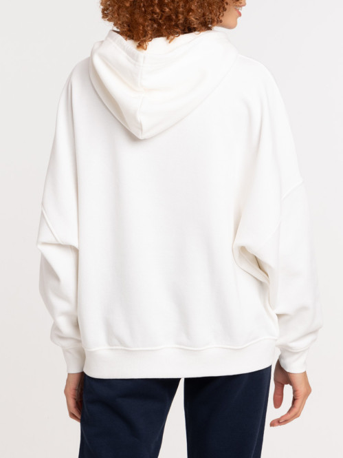 Sweat capuche écru femme