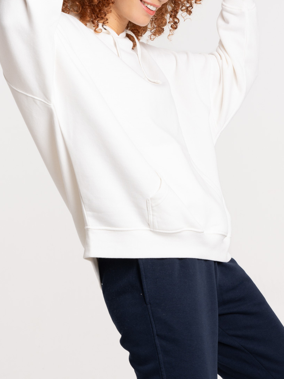 Sweat capuche écru femme