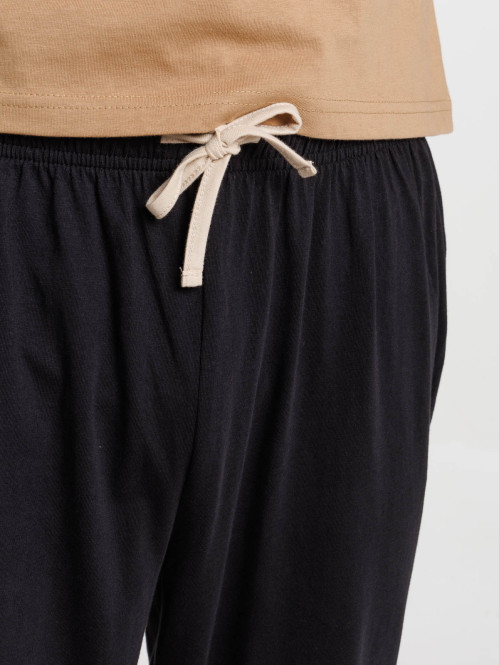 Pyjama tricolore fauve homme