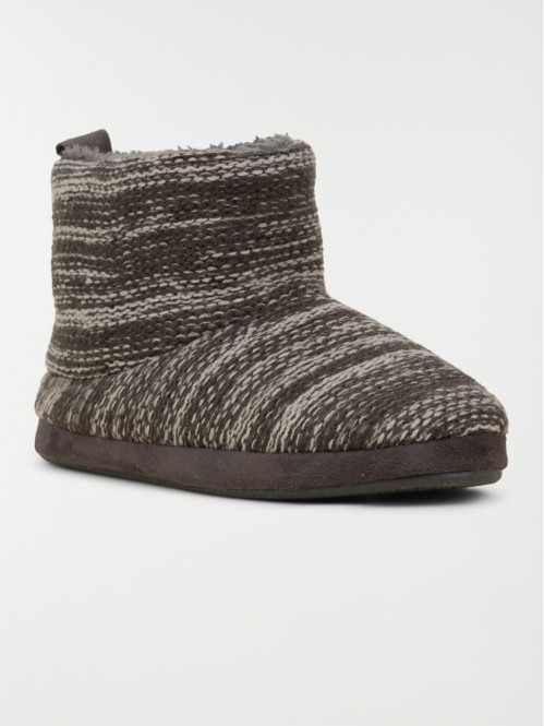 Chaussons gris à carreaux...
