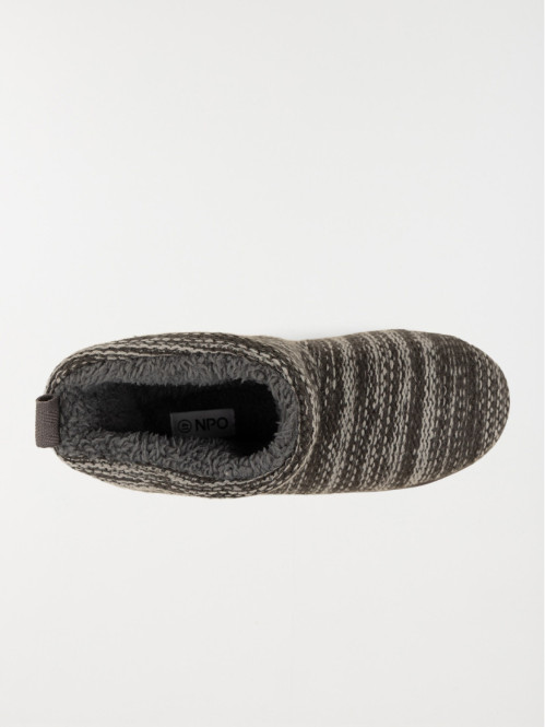 Chaussons gris à carreaux...