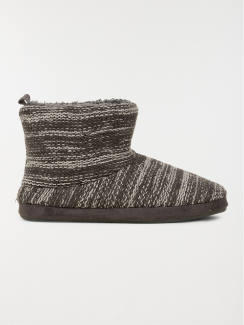 Chaussons gris à carreaux...