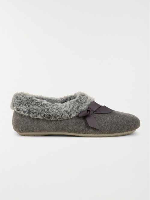 Chaussons noeuds fourrés femme (36-41)