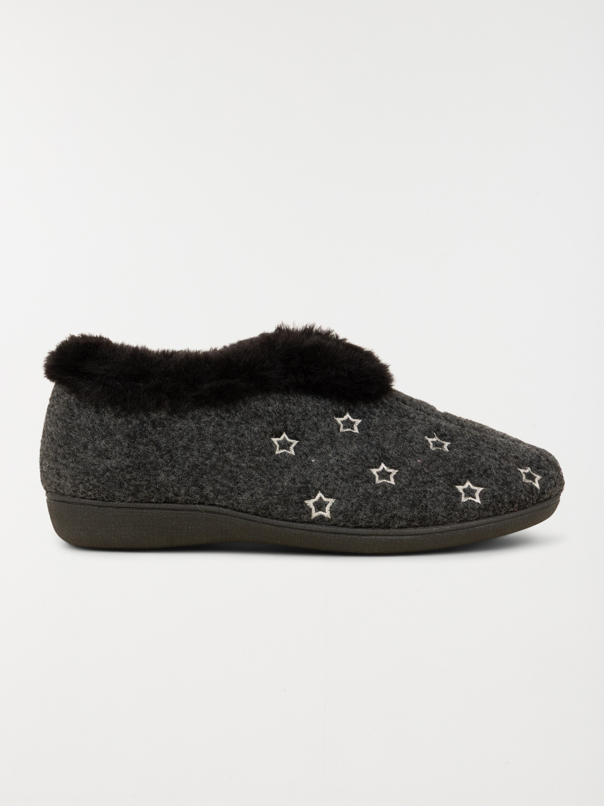Pantoufle fourrée étoile femme (36-41)