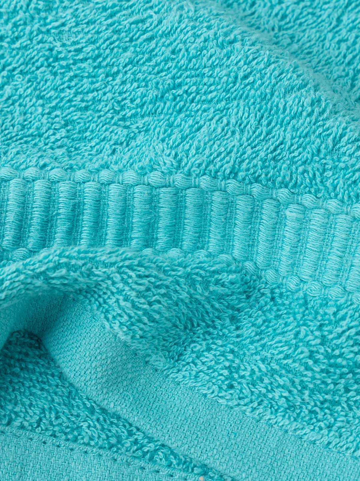 Lot gants de toilette turquoise 15x21 cm