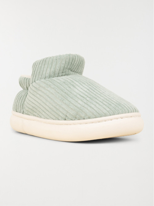 Pantoufles côtelés vertes femme (36-41) Pantoufles côtelés vertes femme (36-41)
