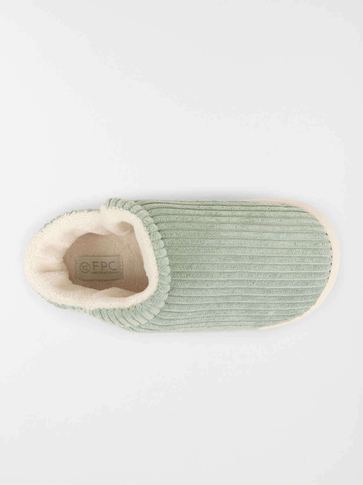 Pantoufles côtelés vertes femme (36-41) Pantoufles côtelés vertes femme (36-41)