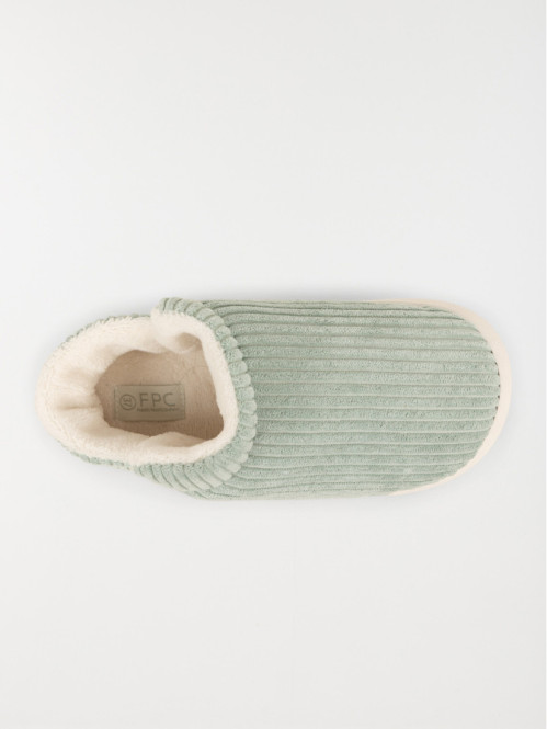Pantoufles côtelés vertes femme (36-41) Pantoufles côtelés vertes femme (36-41)