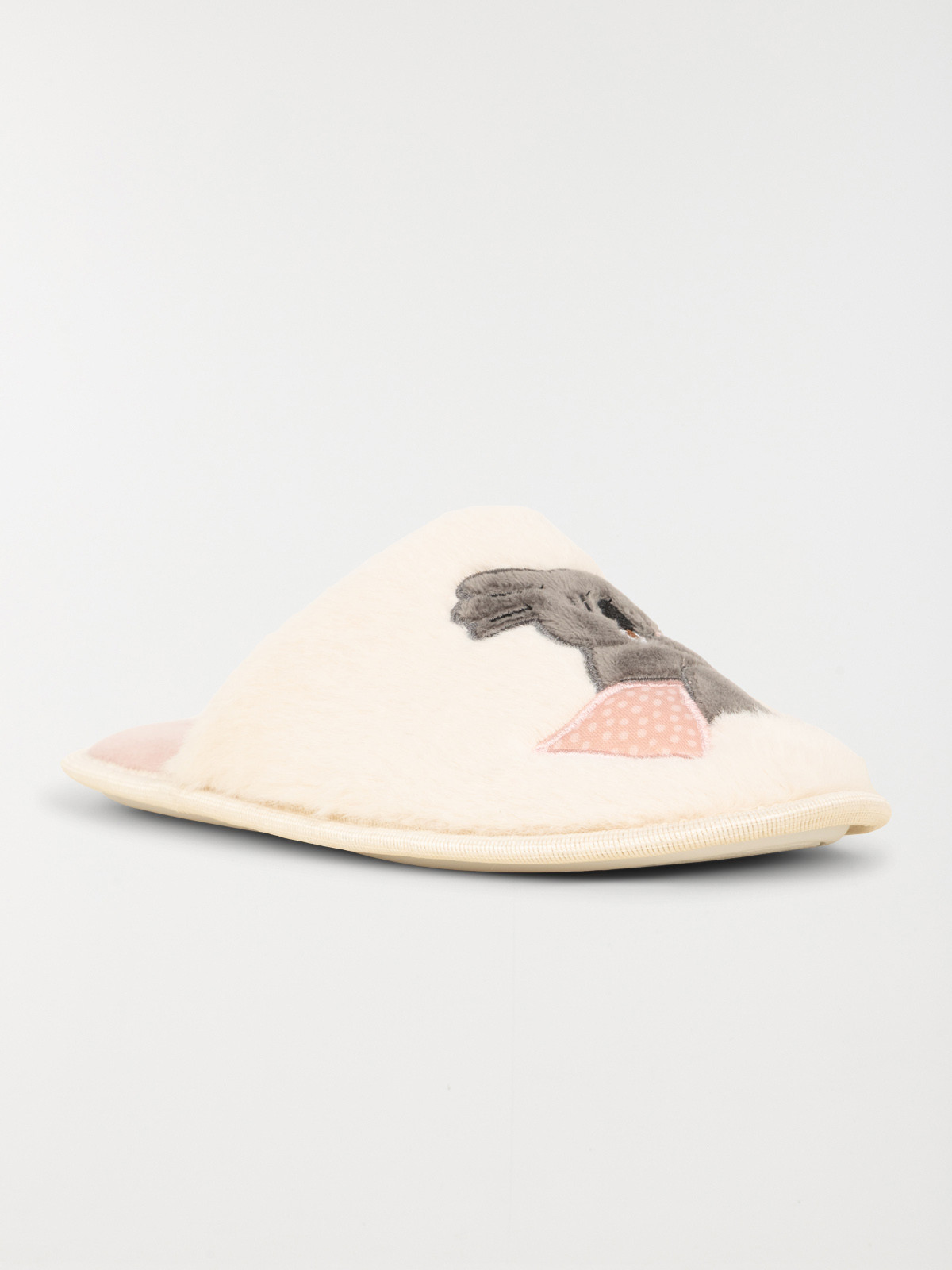 Chausson motif koala femme beige (36-41)