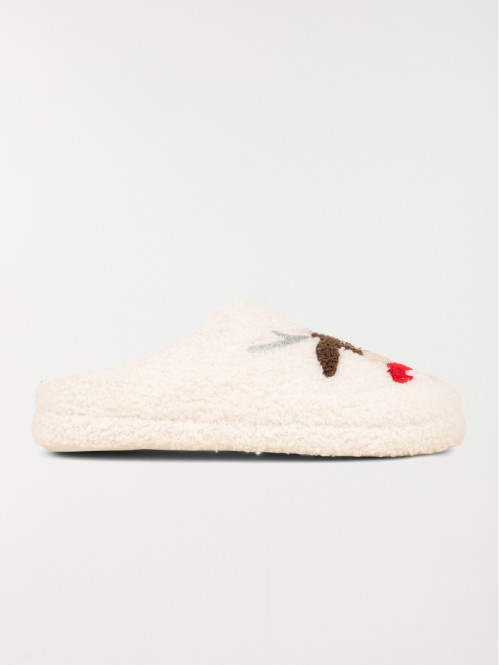 Chausson motif renne femme...