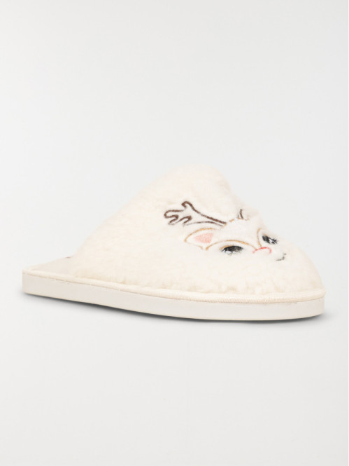 Chausson mule cerf femme...