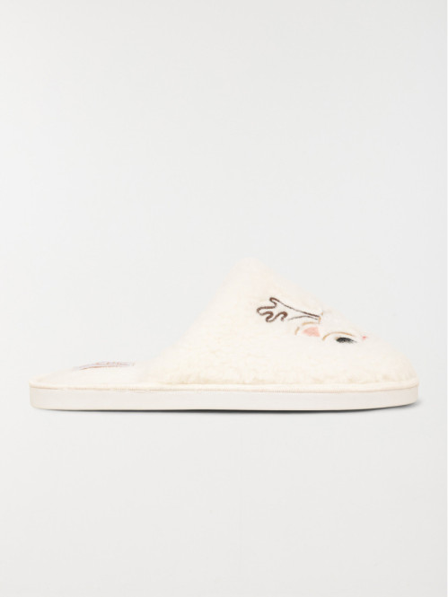 Chausson mule cerf femme...