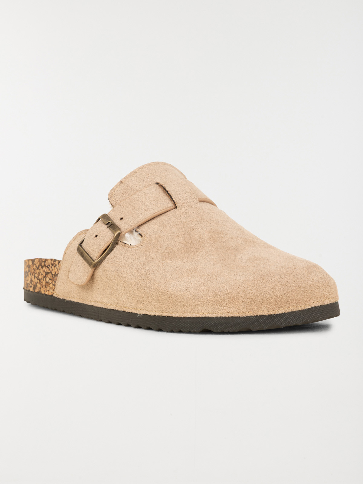 Chausson mule fourré beige femme (37-42)