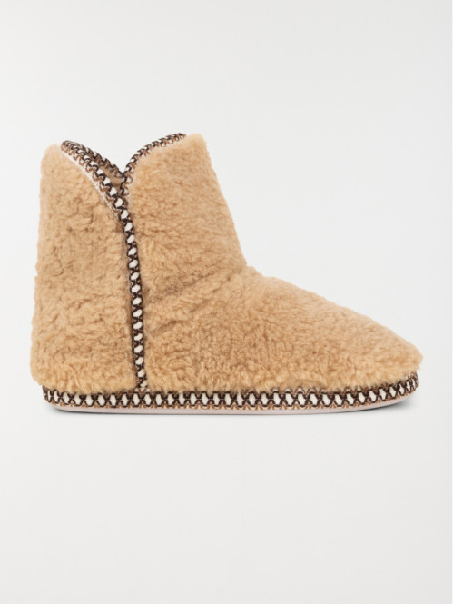 Chausson botte femme camel...